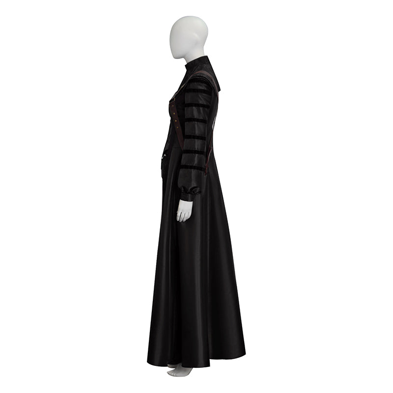 1666: Amsterdam Noa Cosplay Costume Black Long Dress with Accessories - Image 4