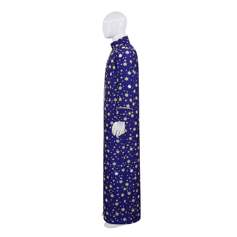 Unisex Adults Wizard Cloak with Stars Cape And Hat Witch Cloak - Image 5