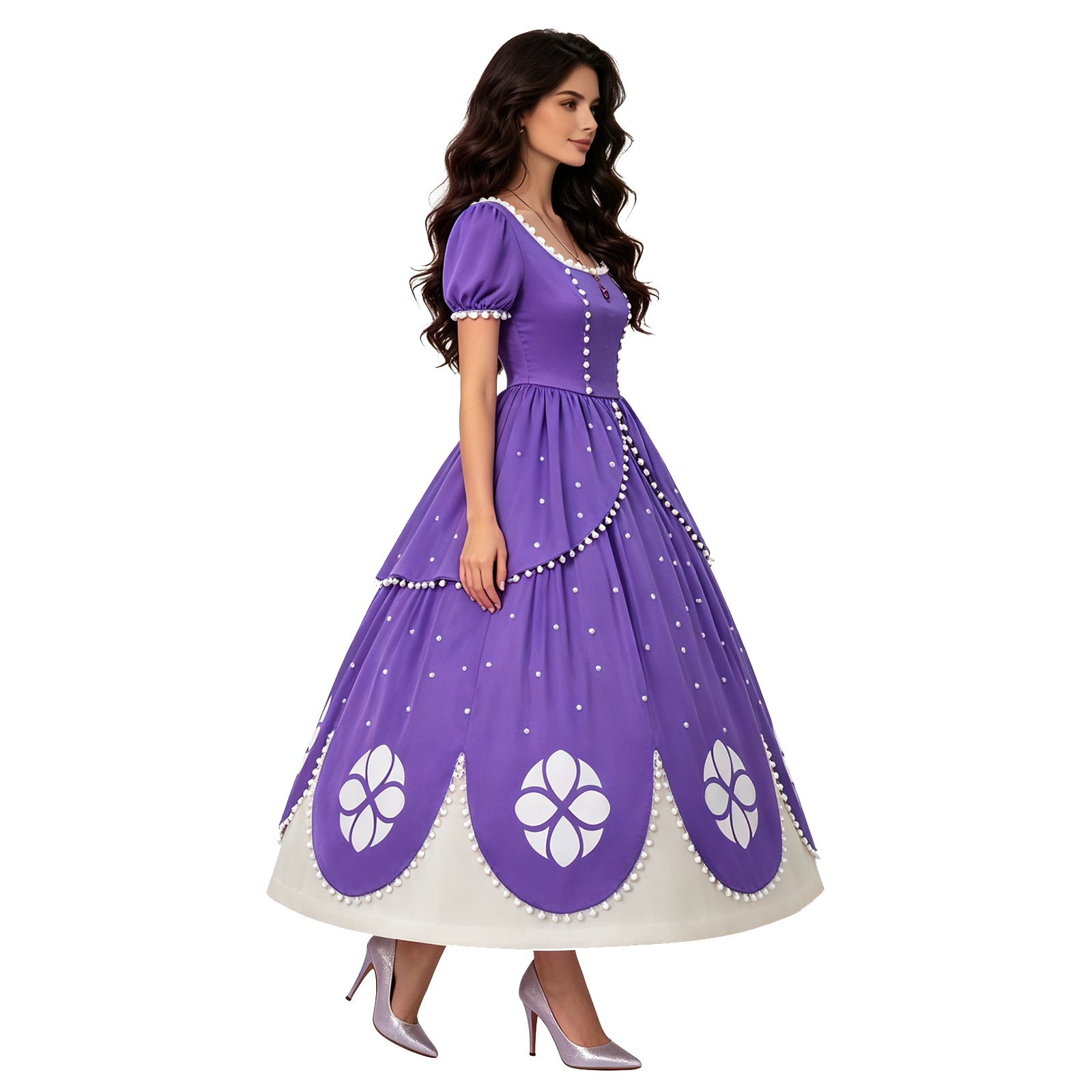 Sofia the First Sofia Cosplay Costume Purple Princess Dress Halloween Outfit - Image 4