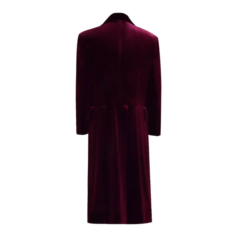 Doctor Who Fourth 4th Doctor Coat Double Breasted Velvet Cosplay Costume for Sale - Image 4