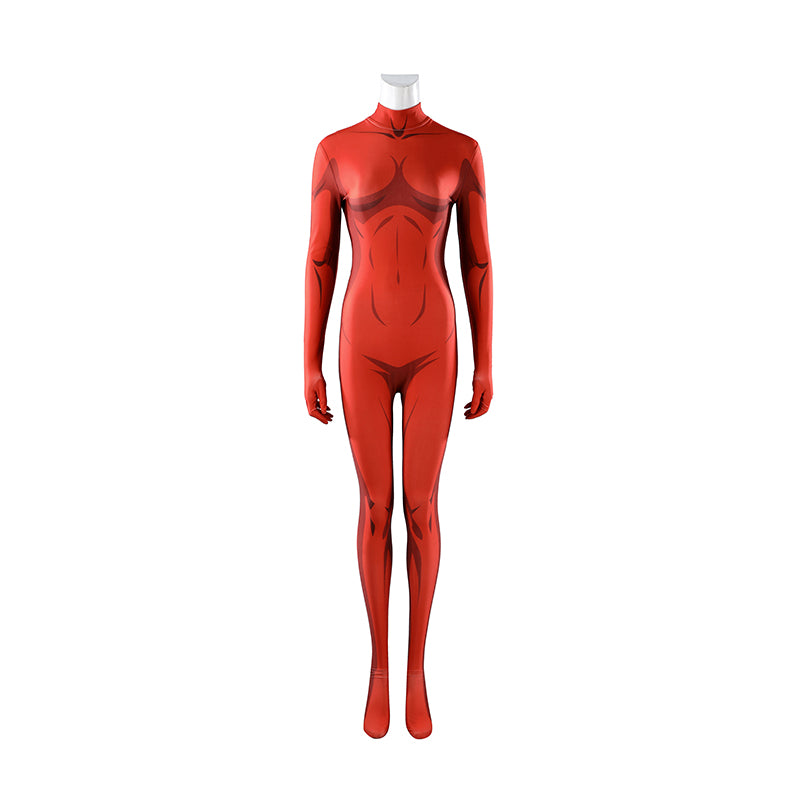 Dispatch Malevola Cosplay Costume Red Jumpsuit Halloween Outfit - Image 6