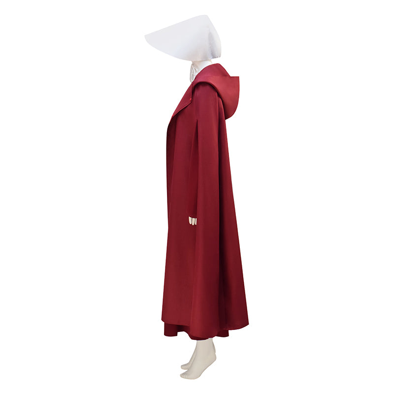The Handmaid's Tale Hooded Cape Cosplay Costume Halloween Outfit - Image 3
