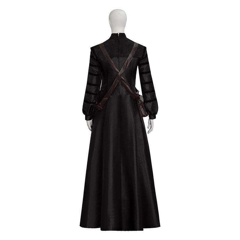 1666: Amsterdam Noa Cosplay Costume Black Long Dress with Accessories - Image 5