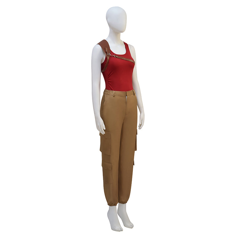 Movie Twisters 2024 Kate Women Red Brown Outfit Cosplay Costume Outfits Halloween - Image 4