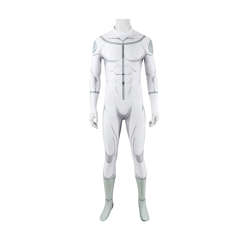 Invincible Mark Grayson Viltrumite Cosplay Costume White Jumpsuit with Apron - Image 6