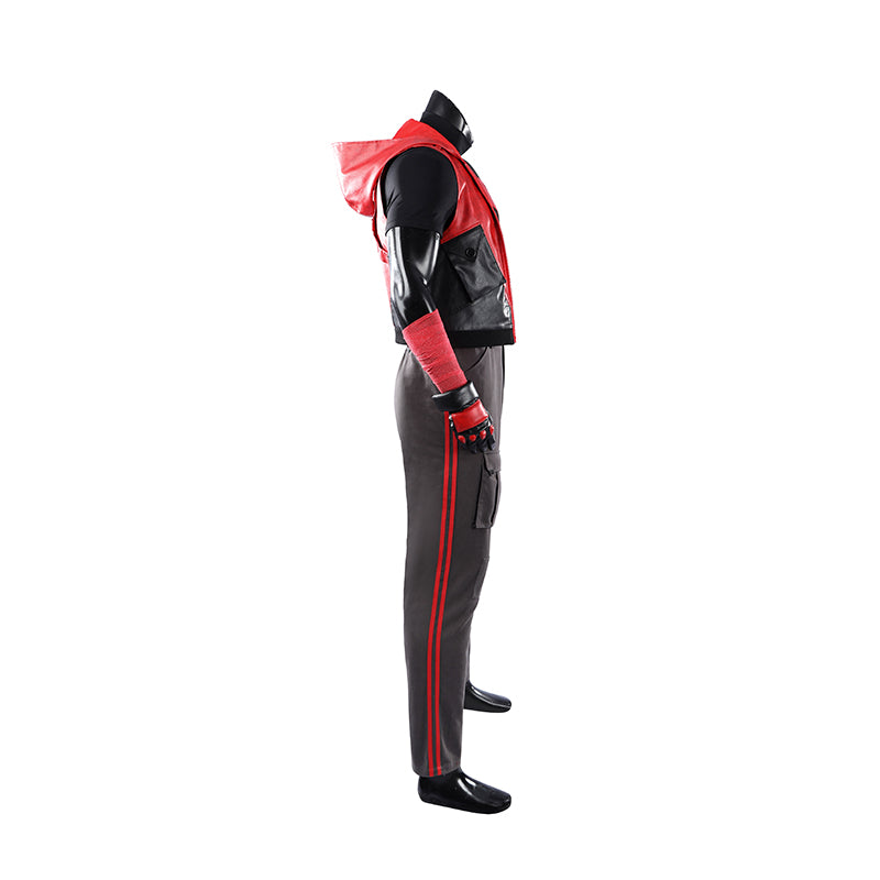 Red Hood Jason Todd Rebirth Cosplay Costume Red Leather Halloween Suit - Image 6