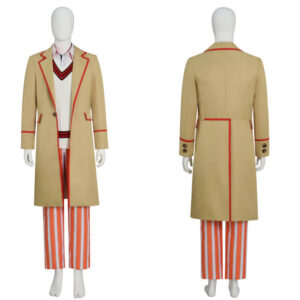 Fifth Doctor Cosplay Suit from Doctor Who Season 21 5th Doctor Costumes