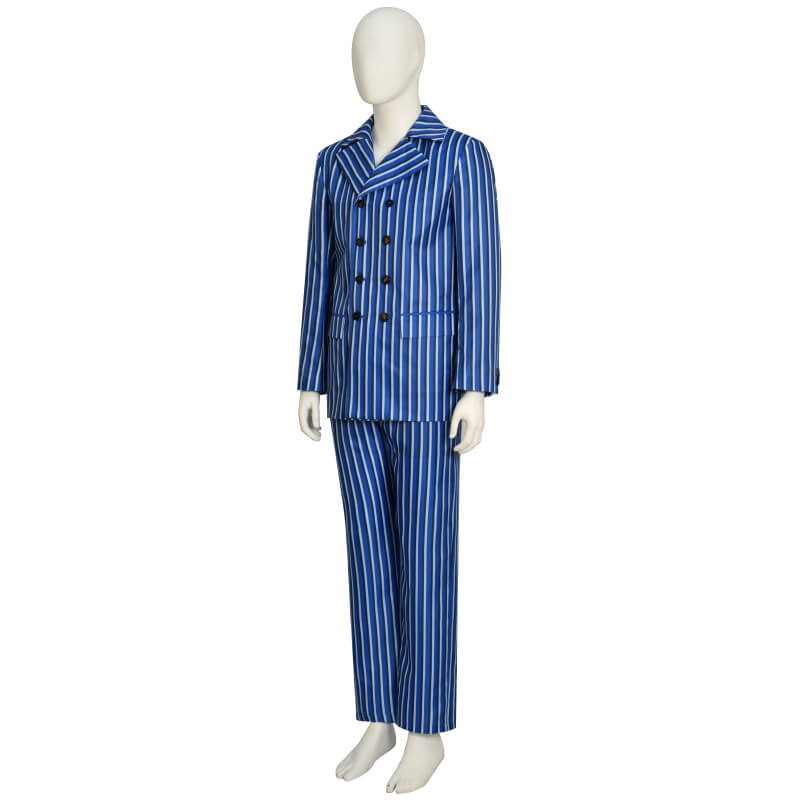 Fifth Doctor Blue Uniform Suit 15th Doctor New Look 60s Cosplay Costume - Image 4