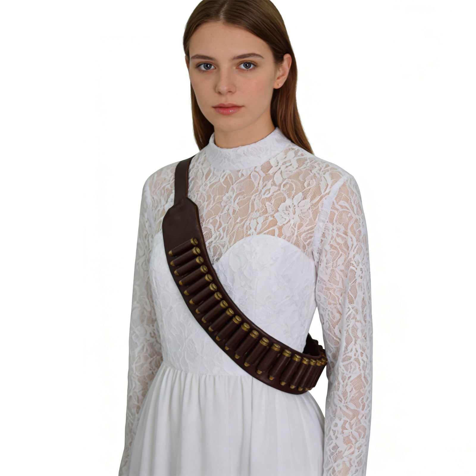 Ready Or Not Grace Cosplay Costume White Wedding Dress Halloween Suit - Image 7