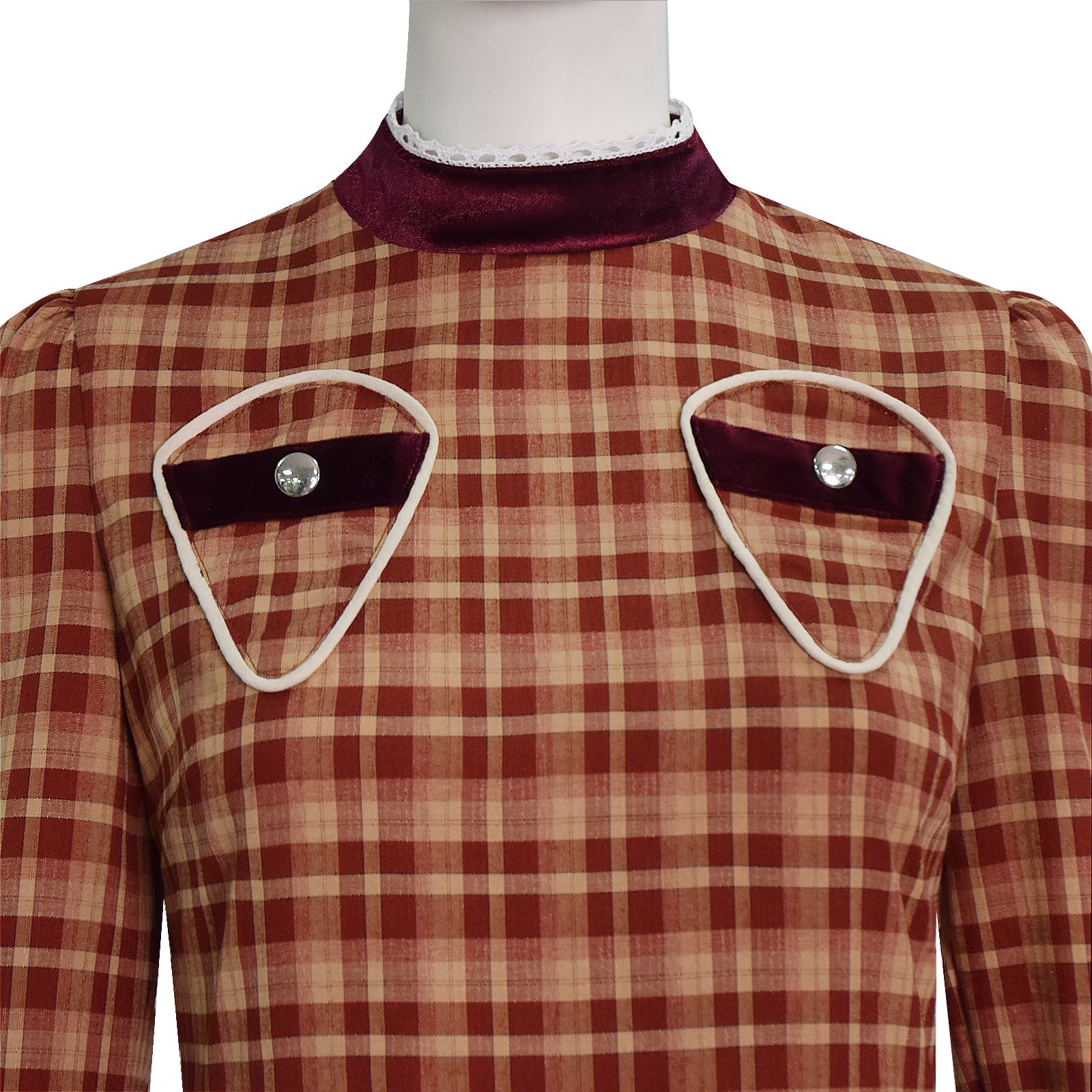 Girls Esther Orphan Cosplay Costume Brown Dress Adults Women Halloween Suit - Image 7