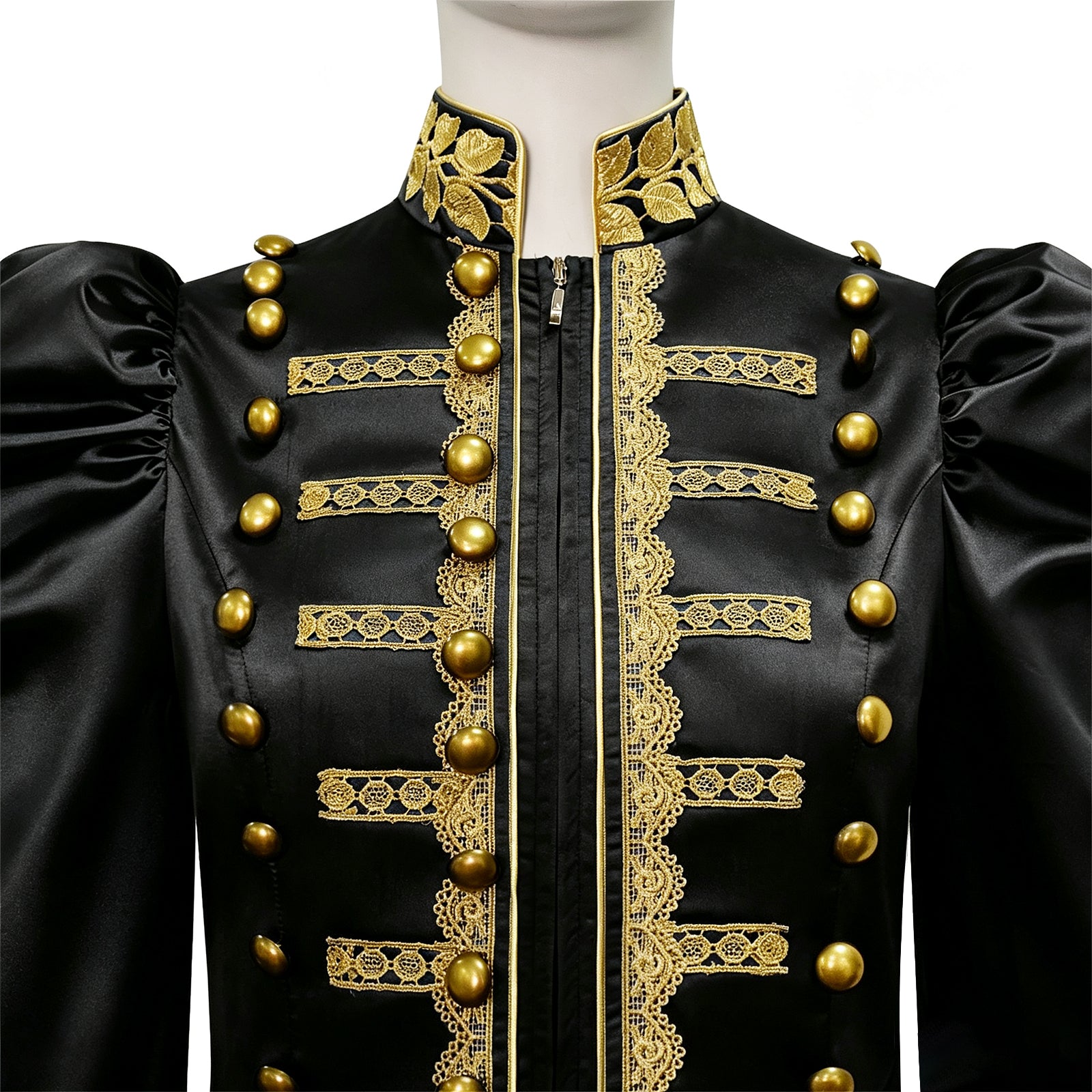Baroque Cosplay Costume Royal Black Military Tailcoat Performance Dress Halloween Suit - Image 6