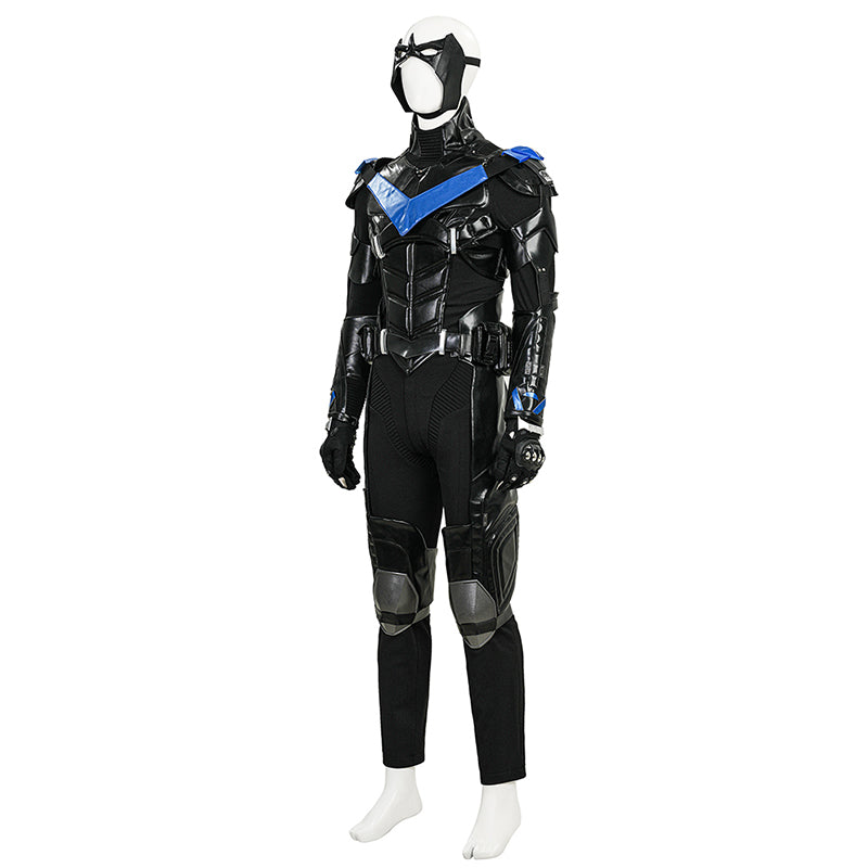 Nightwing Cosplay Arkham Knight Nightwing Cosplay Costume Nightwing Black Leather Suit - Image 7