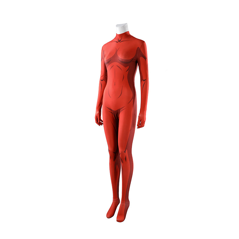 Dispatch Malevola Cosplay Costume Red Jumpsuit Halloween Outfit - Image 7