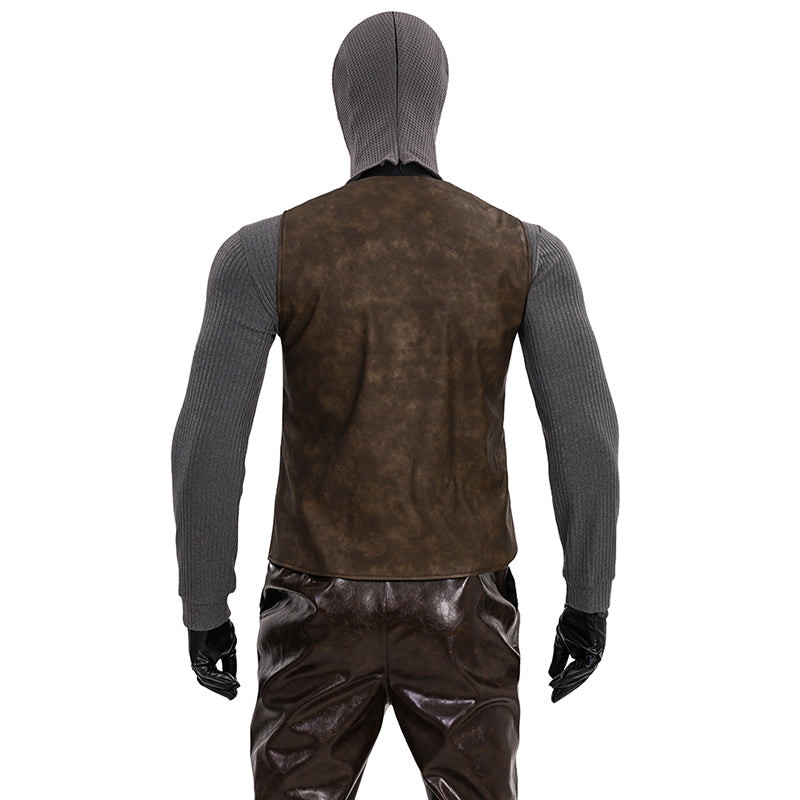 Spider Man Noir Cosplay Costume Brown Leather Halloween Outfit - Image 12