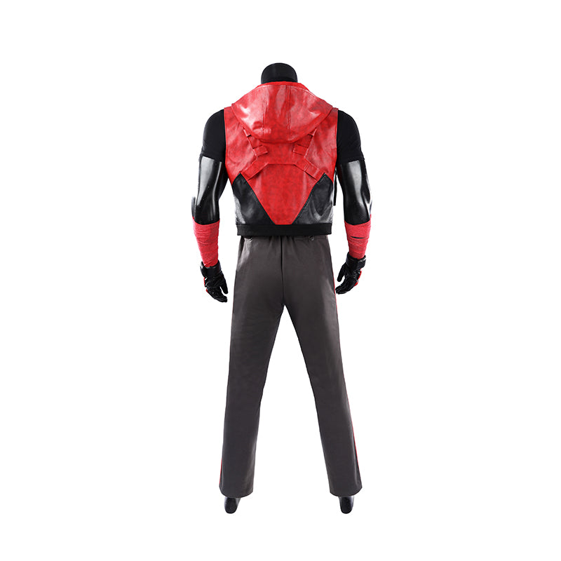 Red Hood Jason Todd Rebirth Cosplay Costume Red Leather Halloween Suit - Image 7