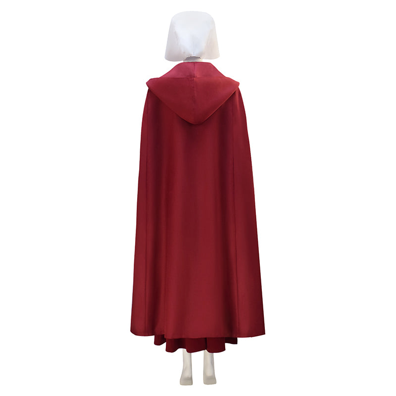 The Handmaid's Tale Hooded Cape Cosplay Costume Halloween Outfit - Image 4
