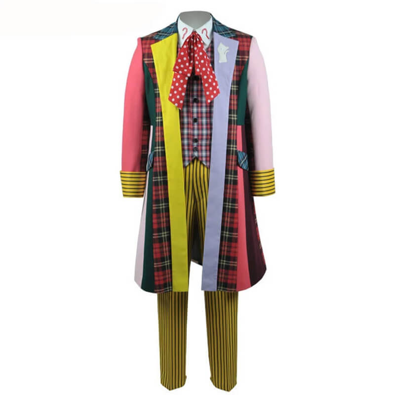 Doctor Who sixth 6th Doctor Colorful Lattice Jacket Coat Suit Cosplay Costume - Image 2