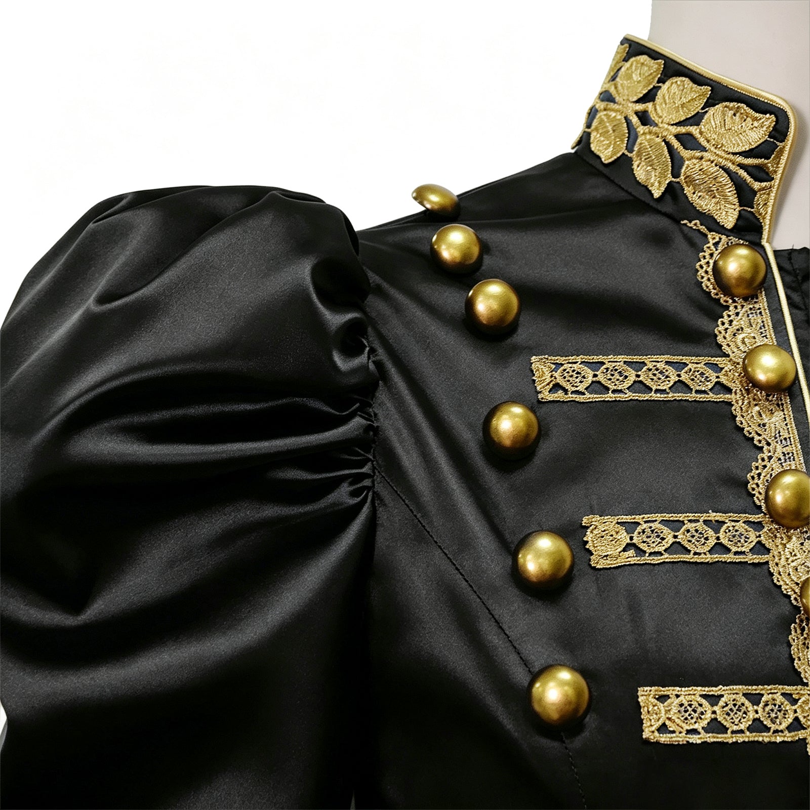 Baroque Cosplay Costume Royal Black Military Tailcoat Performance Dress Halloween Suit - Image 7