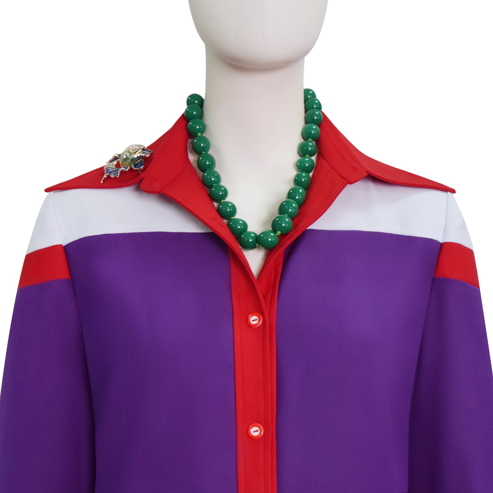 Movie Weapons Aunt Gladys Cosplay Costume Purple Halooween Suit With Bag Necklace - Image 6