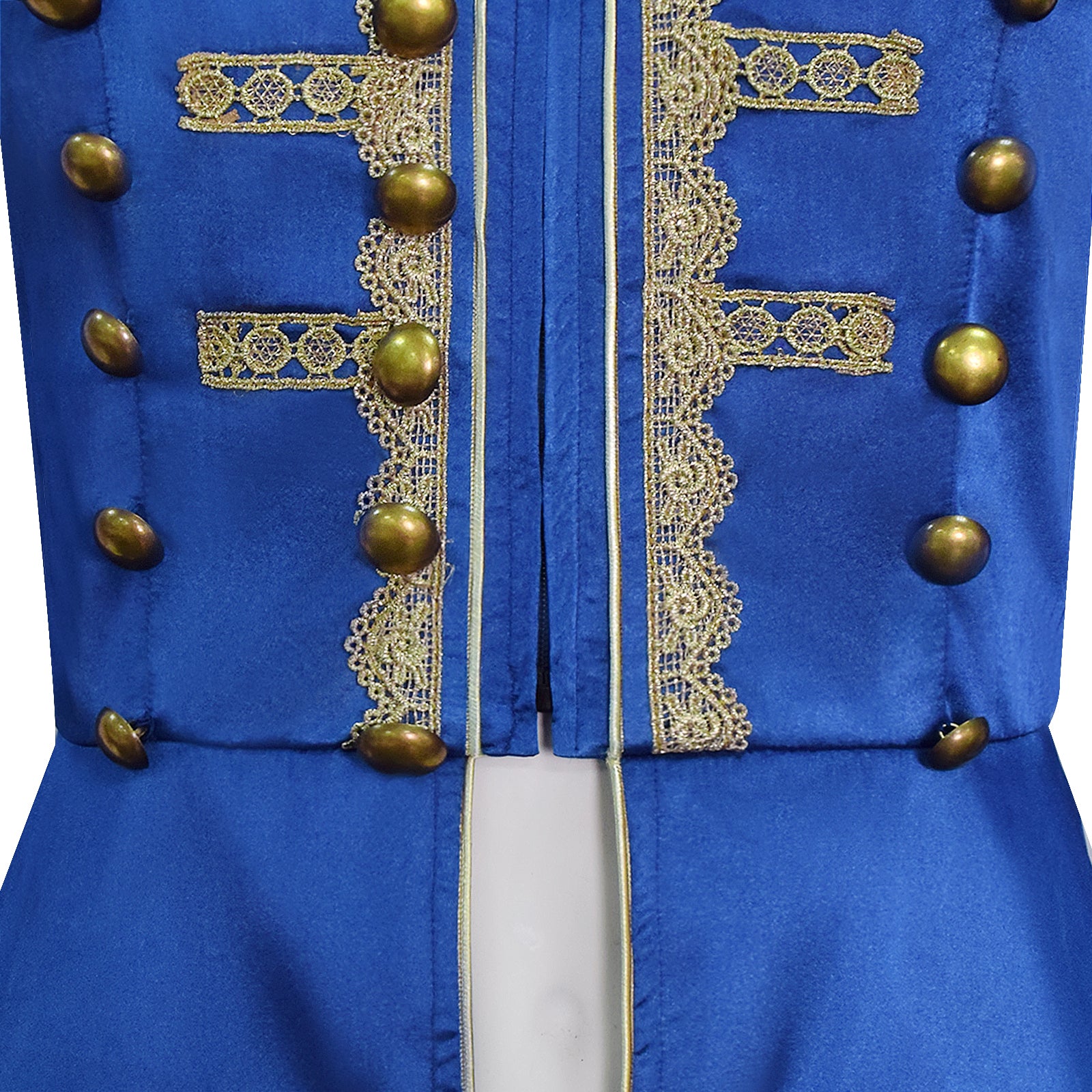 Baroque Cosplay Costume Royal Blue Military Tailcoat Performance Dress Lady Halloween Suit - Image 8