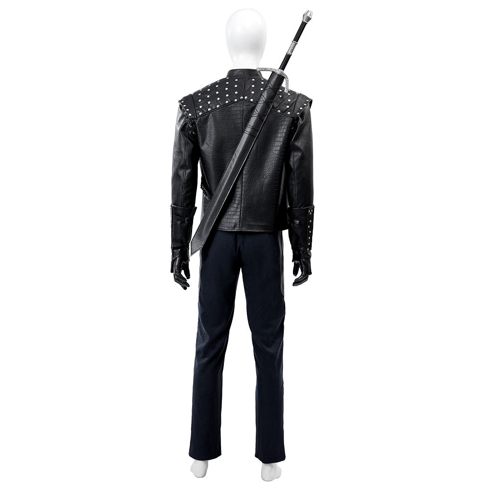 The Witcher Season 5 Geralt of Rivia Cosplay Costume Black Halloween Suit - Image 7