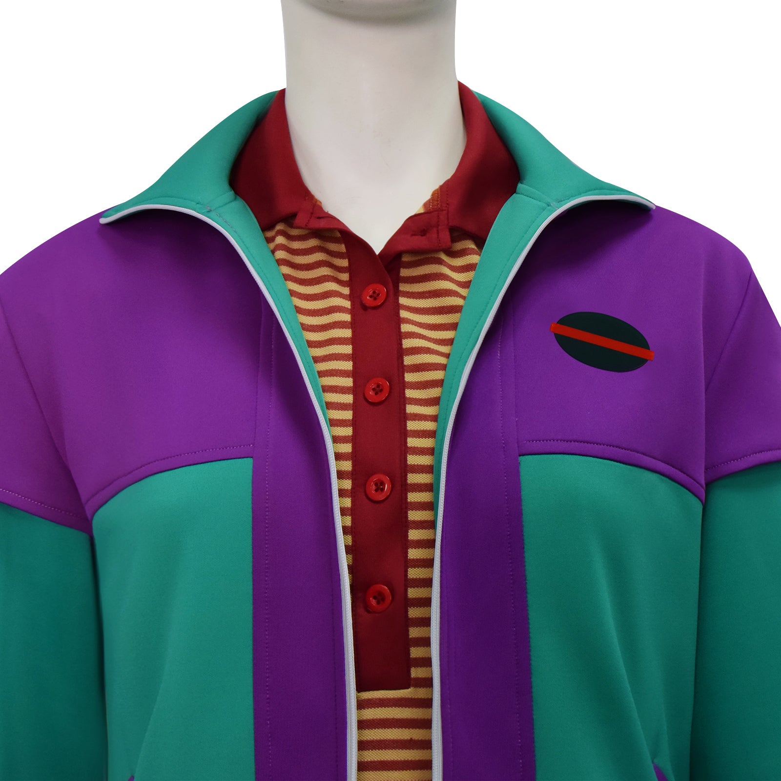 Adult Forgotten Island Raissa Cosplay Costume Green Purple Disco Halloween Outfit - Image 9