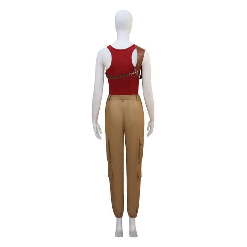 Movie Twisters 2024 Kate Women Red Brown Outfit Cosplay Costume Outfits Halloween - Image 5