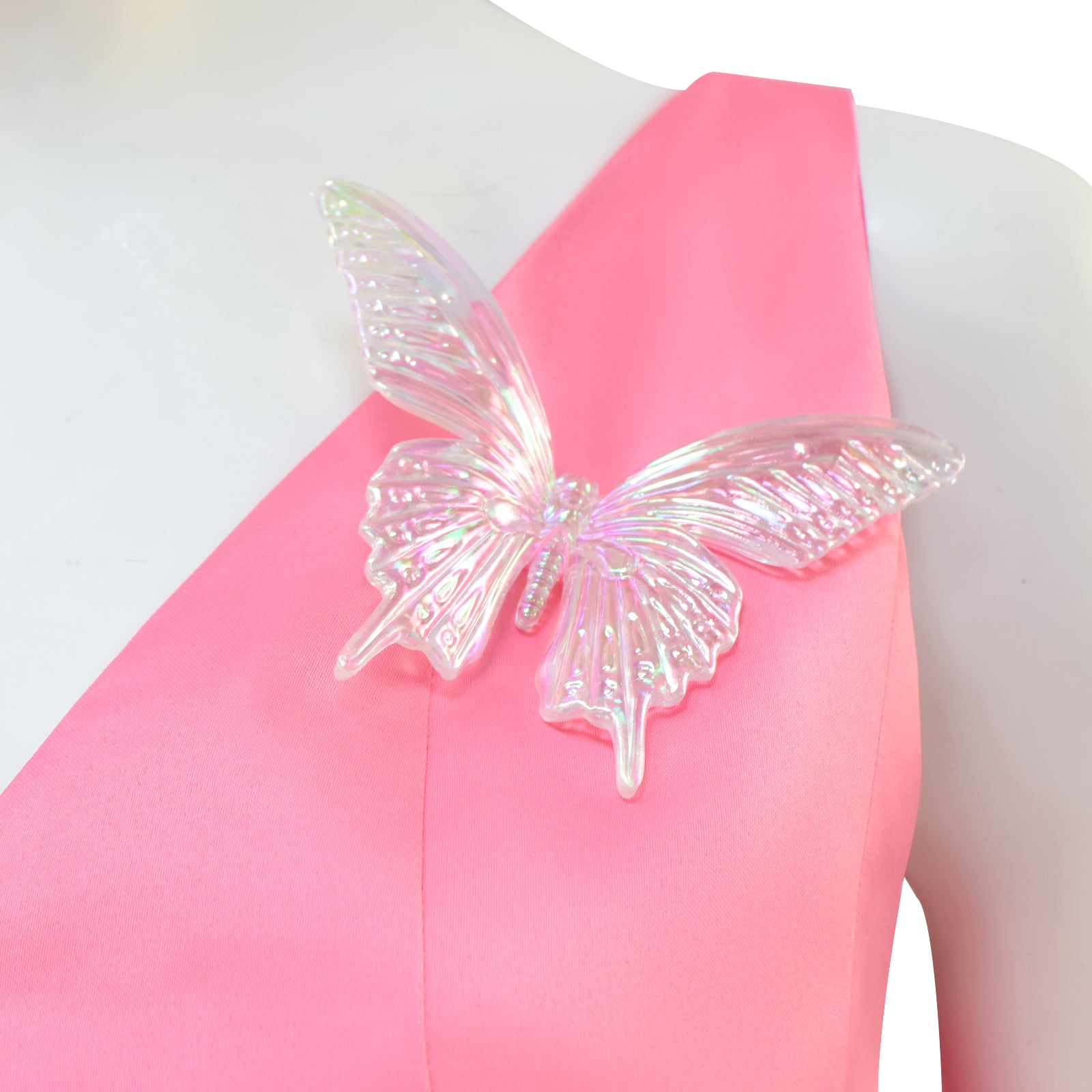 Wicked Witch Glinda Cosplay Costume Pink Dress Halloween Outfit - Image 9