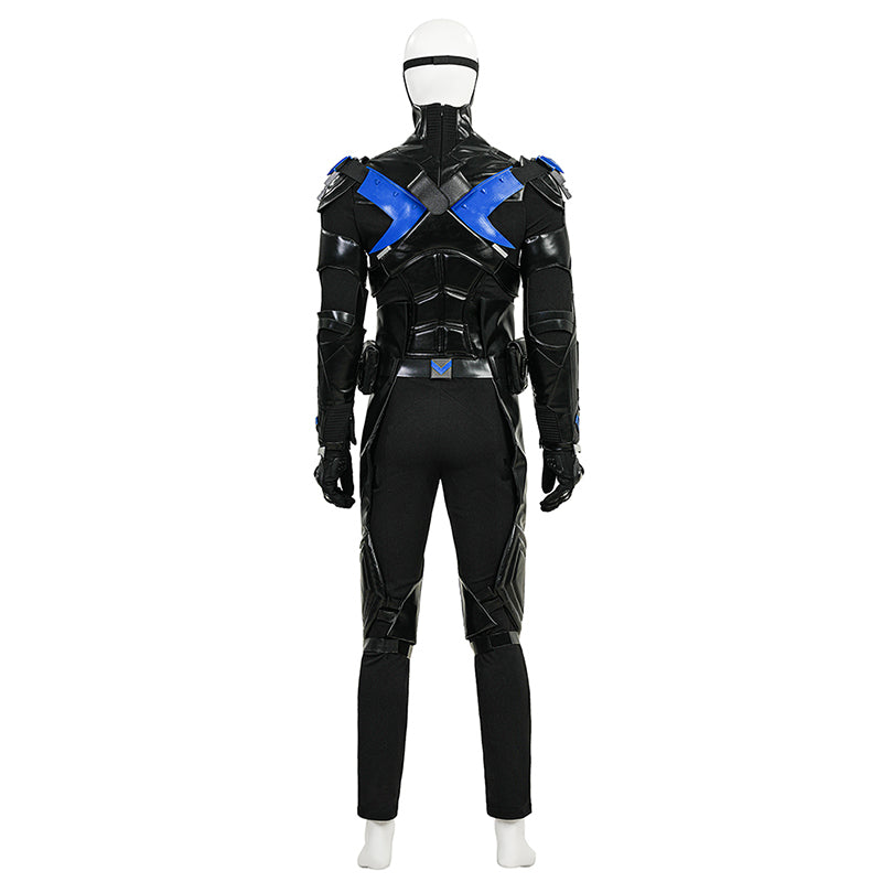 Nightwing Cosplay Arkham Knight Nightwing Cosplay Costume Nightwing Black Leather Suit - Image 9