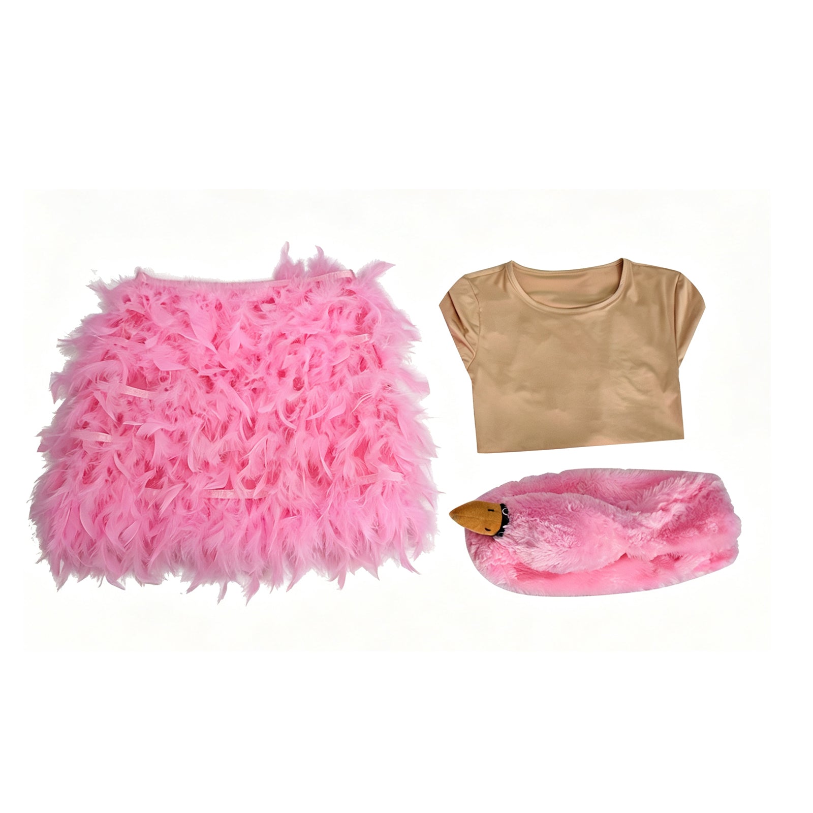 White Chicks Pink Flamingo Cosplay Costume Halloween Party Suit - Image 6
