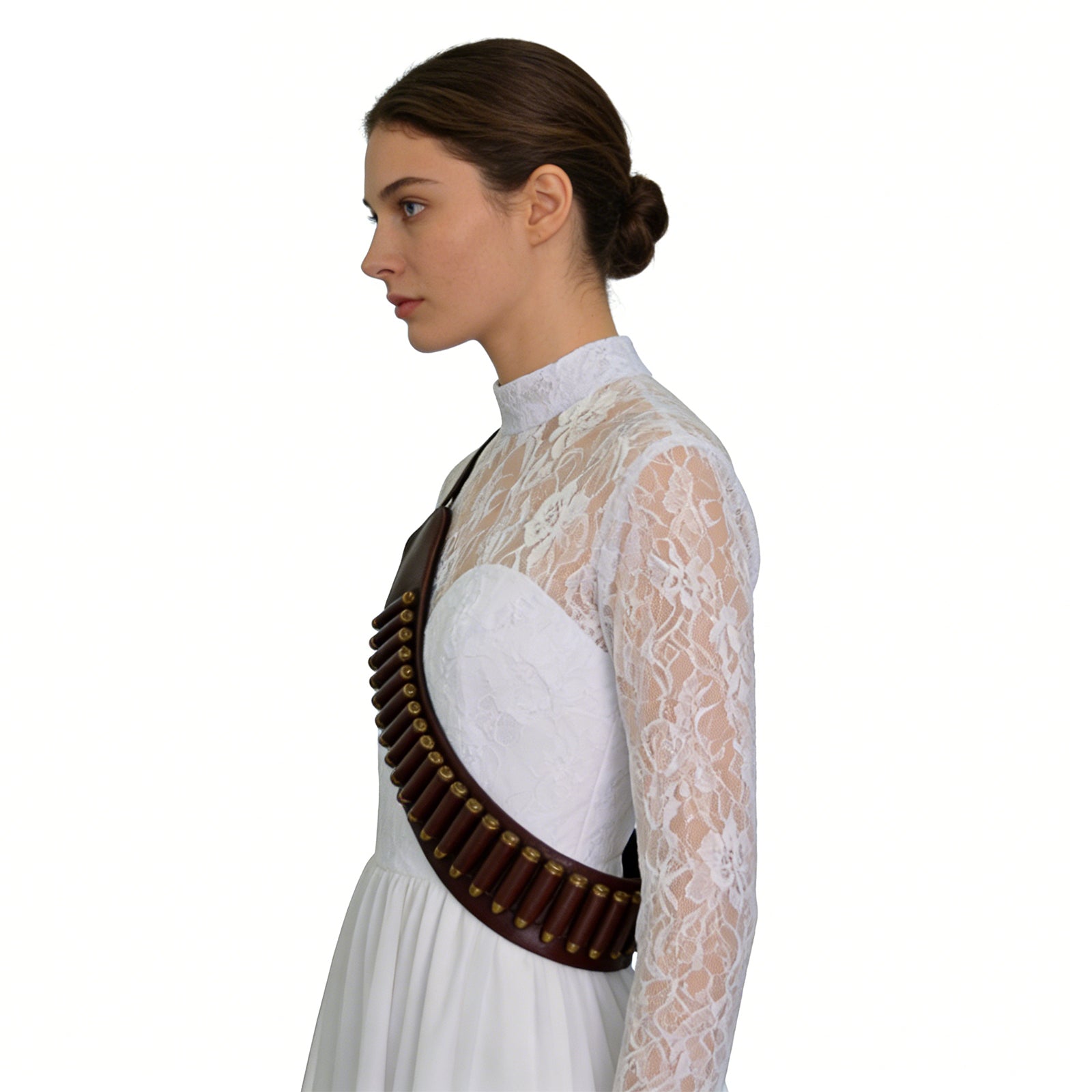 Ready Or Not Grace Cosplay Costume White Wedding Dress Halloween Suit - Image 9