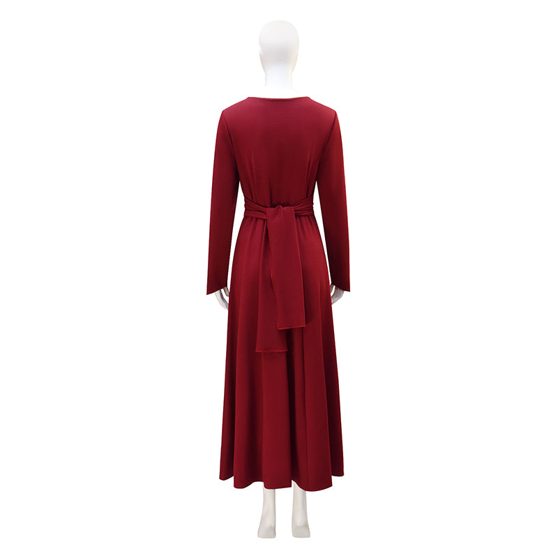 The Handmaid's Tale Hooded Cape Cosplay Costume Halloween Outfit - Image 6