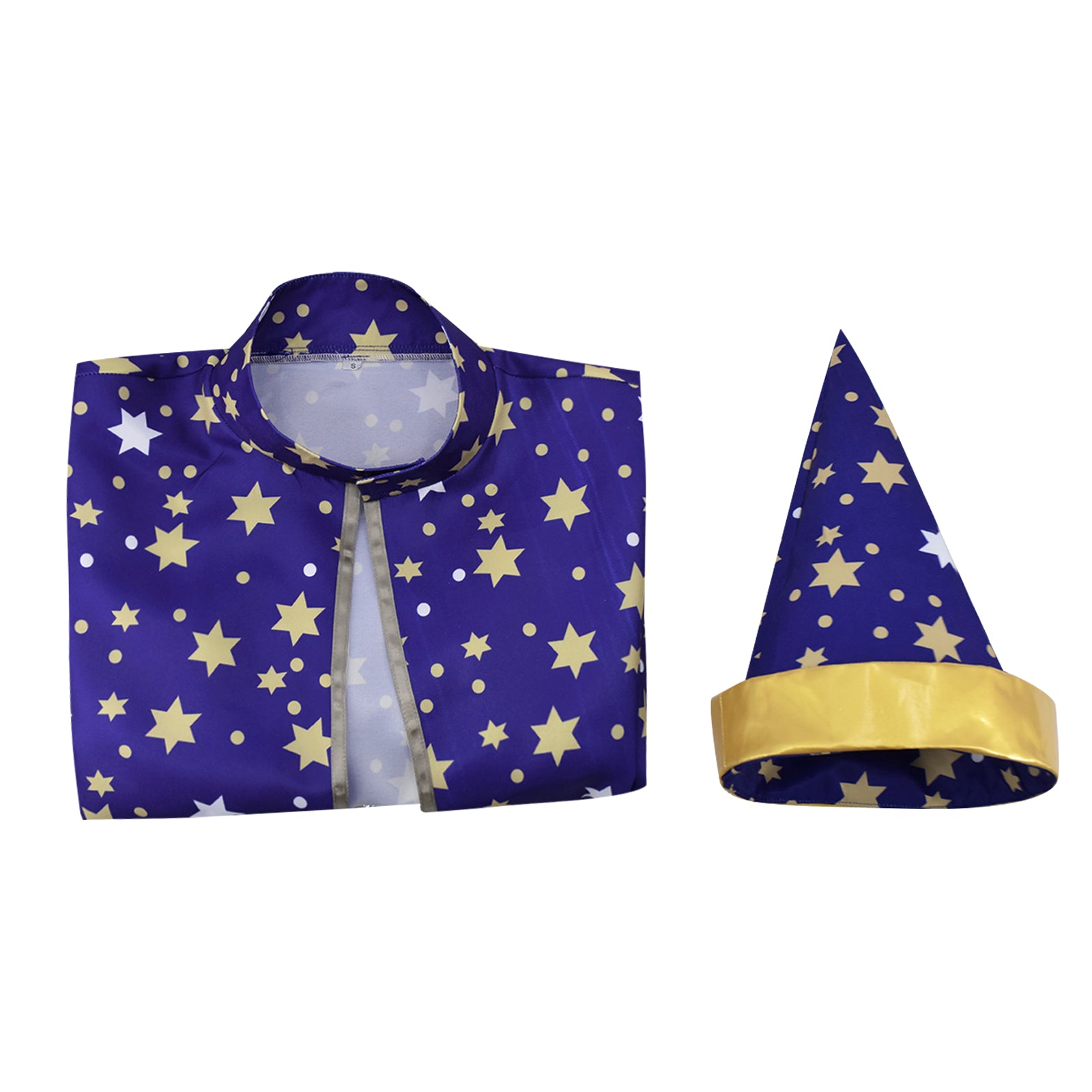 Unisex Adults Wizard Cloak with Stars Cape And Hat Witch Cloak - Image 9