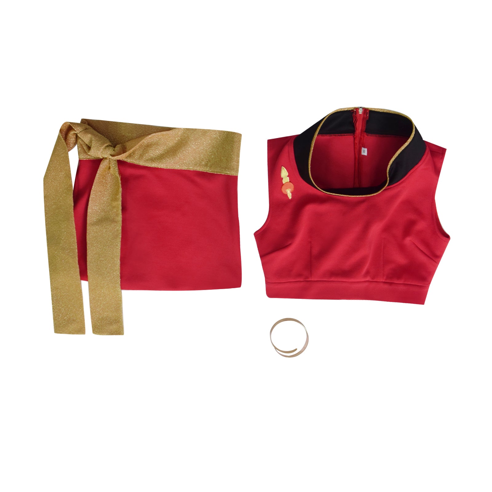 Star Trek Beyond Uhura Cosplay Costume Vest With Red Dress Two Piece - Image 9