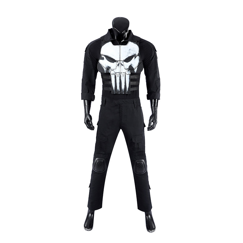 The Punisher Cosplay Costume Frank Castle Skull Suit One Last Kill Halloween - Image 10