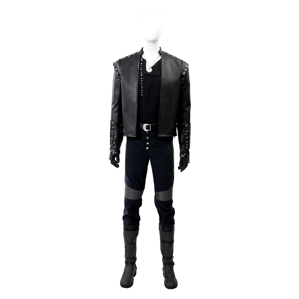 The Witcher Season 5 Geralt of Rivia Cosplay Costume Black Halloween Suit - Image 2
