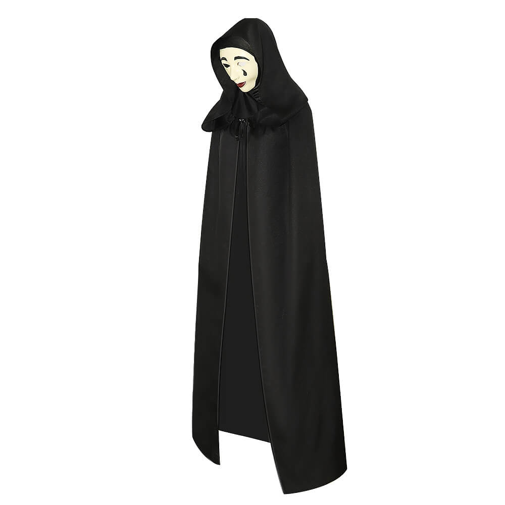 A Haunting in Venice 2023 Hooded Coat Horror Ghost Mask Halloween Cosplay Cape Suit - Image 4