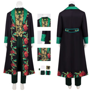 Wicked For Good Wizard Cosplay Costume Men's Green Suit Halloween Suit