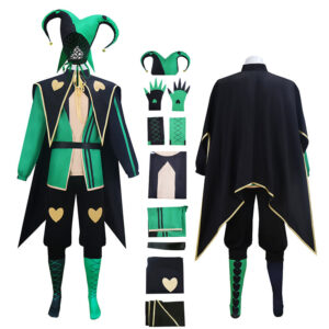 The Freak Circus Harlequin Cosplay Costume Jester Halloween Party Outfit