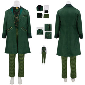 Wicked Wizard Cosplay Men's Green suit Men's Cosplay Costume Halloween suit