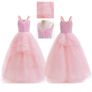 Wicked Witch Glinda Cosplay Kids Pink Suit Cosplay Costume Halloween Suit