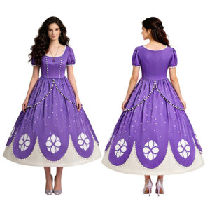 Sofia the First Sofia Cosplay Costume Purple Princess Dress Halloween Outfit