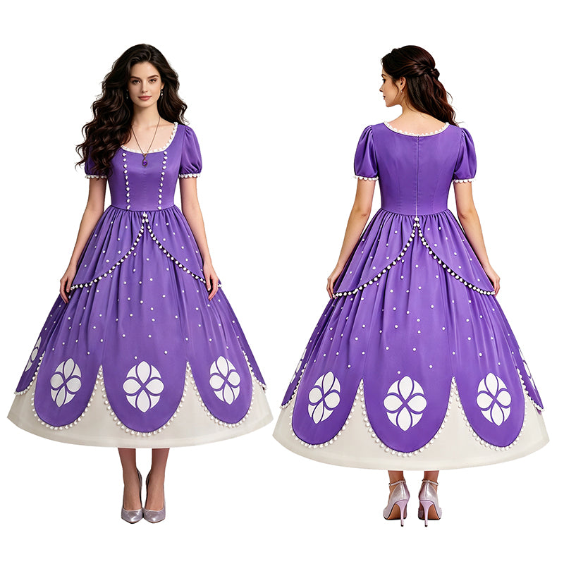 Sofia the First Sofia Cosplay Costume Purple Princess Dress Halloween Outfit
