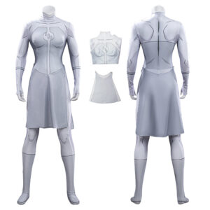 Invincible Anissa Cosplay Costume Viltrumite White Jumpsuit Halloween Outfit