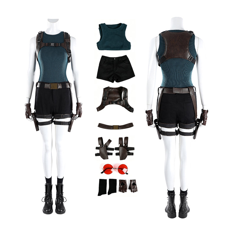 Tomb Raider Lara Croft Cosplay Costume Halloween Carnival Suit