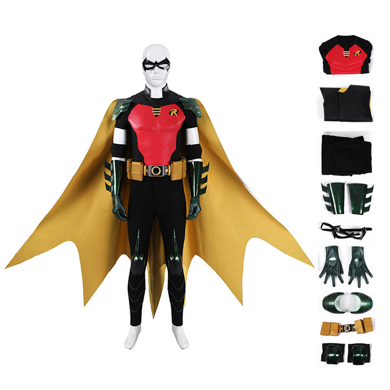 Tim Drake Red Robin Cosplay Costume Full Set Men Robin Superhero Outfit
