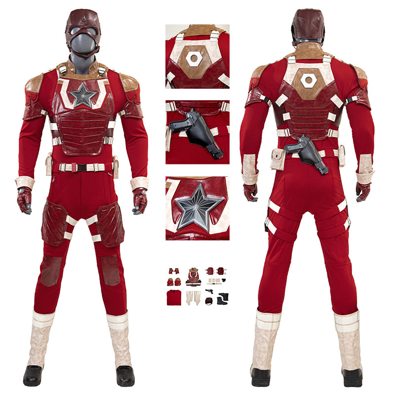 Thunderbolts Red Guardian Cosplay Costume Adults Halloween Outfit