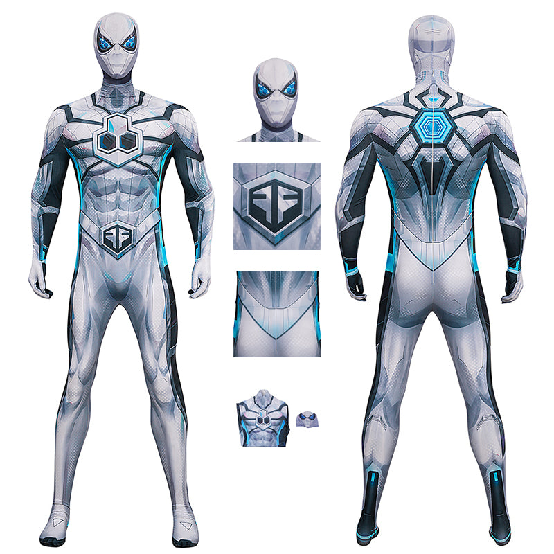 Marvel Rivals Spiderman Future Foundation Cosplay Costume Jumpsuit Halloween Outfit
