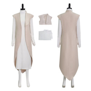 Star Wars Andor Mon Mothma Cosplay Costume Formal White Halloween Outfit