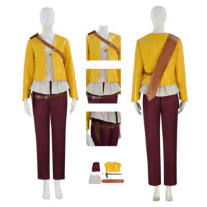 The Witcher Season 4 Ciri Cosplay Costume Medieval Warrior Yellow Halloween Outfit